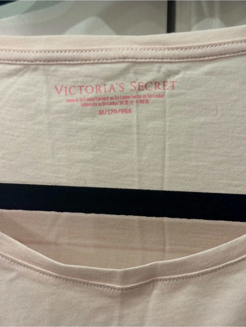Victoria's Secret light pink sleepshirt / night shirt with bow in front size M
